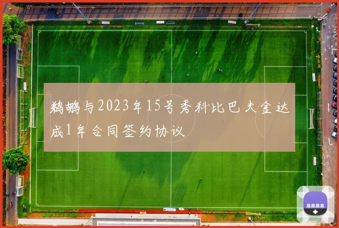 鹈鹕与2023年15号秀科比巴夫金达成1年合同签约协议